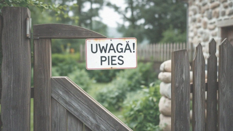 Jakie znaki ostrzegawcze powinny znajdować się na posesji?
